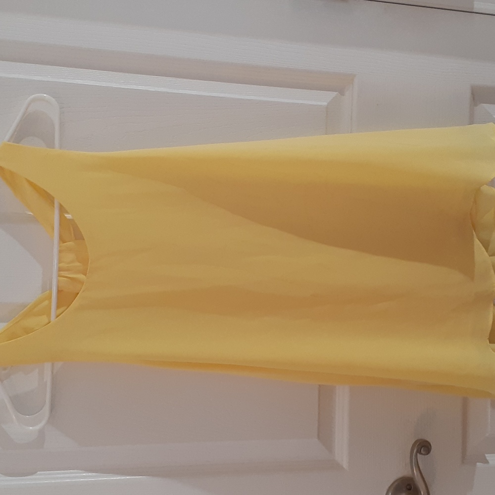 Cynthia Rowley canary yellow sleeveless goddess top size large